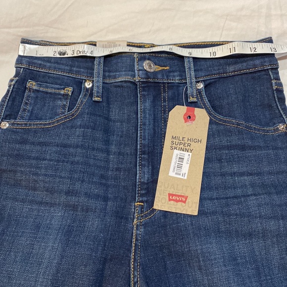 Levi’s Mile high super skinny blue jeans, 26, NWT - Picture 5 of 9